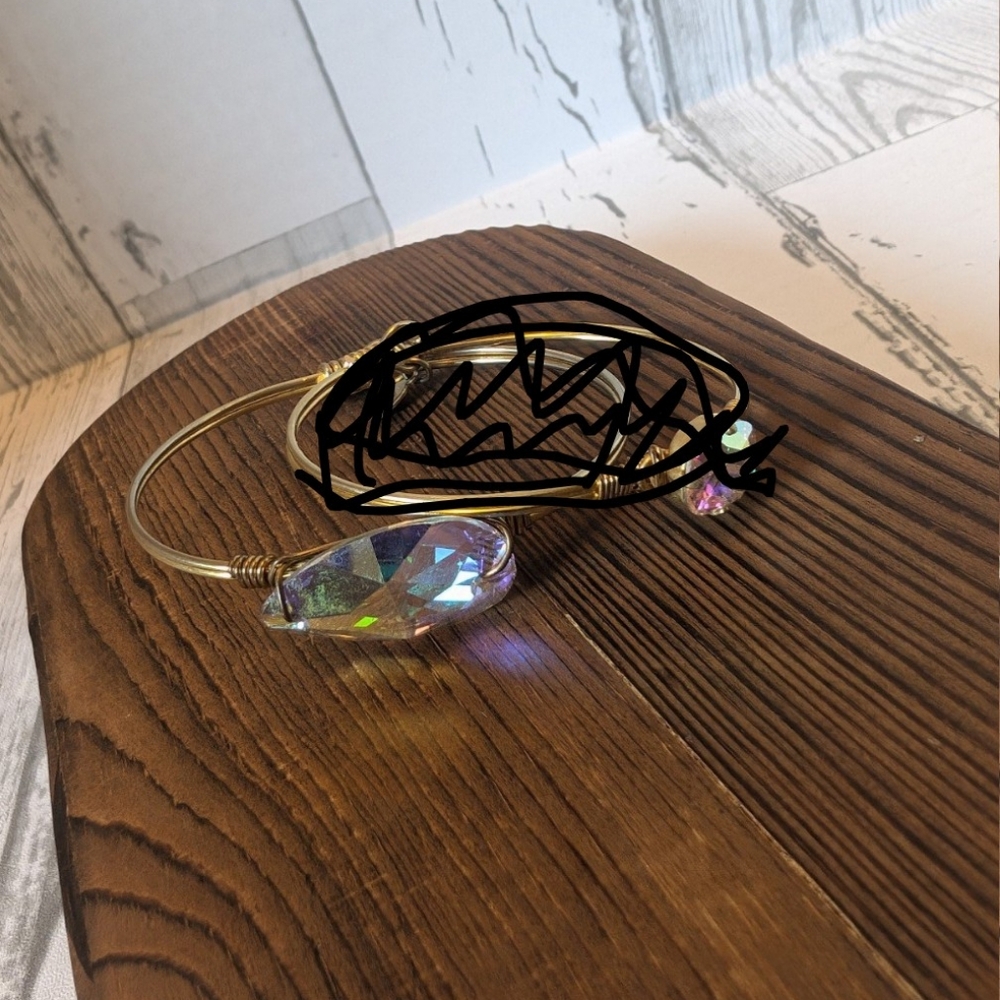 Victoria Lynn wire wrapped crystal bangles